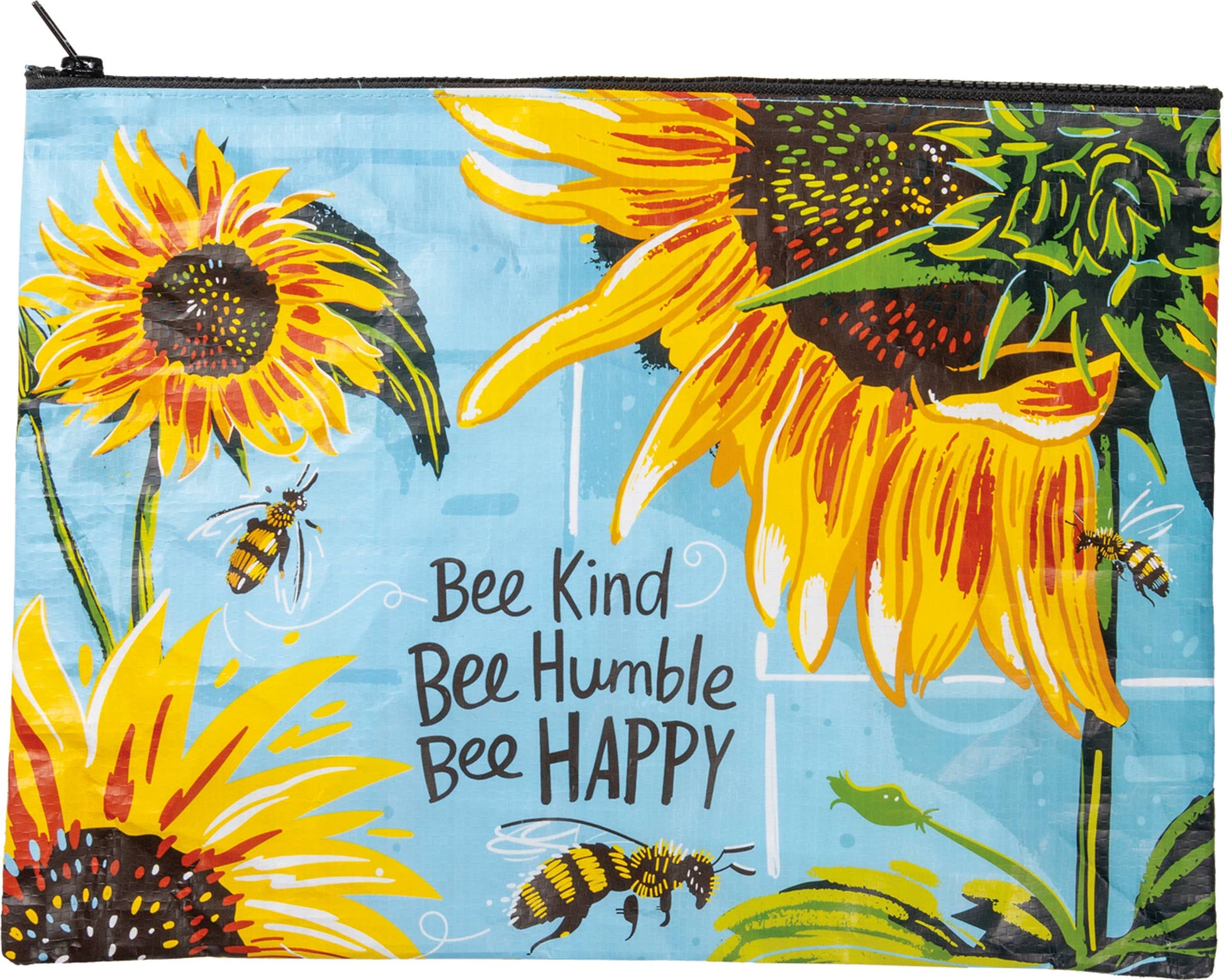 Bee Kind Bee Humble Bee Happy Zipper Folder