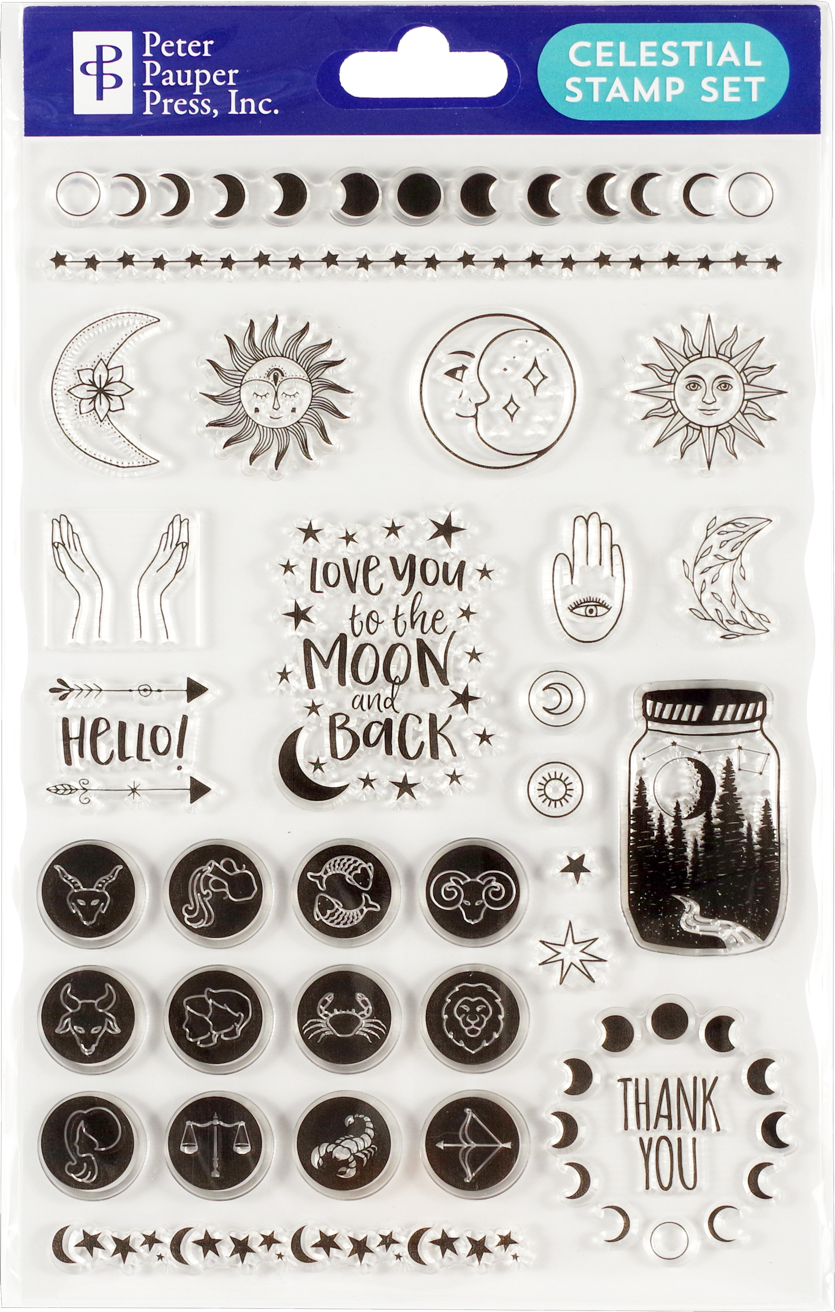 Celestial Clear Silicone Stamp Set