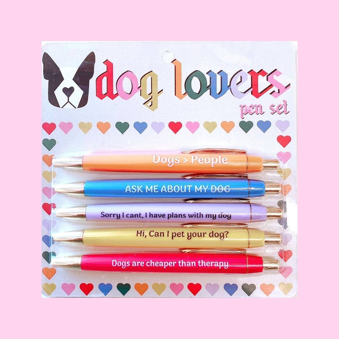 Dog Lovers Pen Set (gifts, pens, pets, mothers day, spring, easter, stationery)