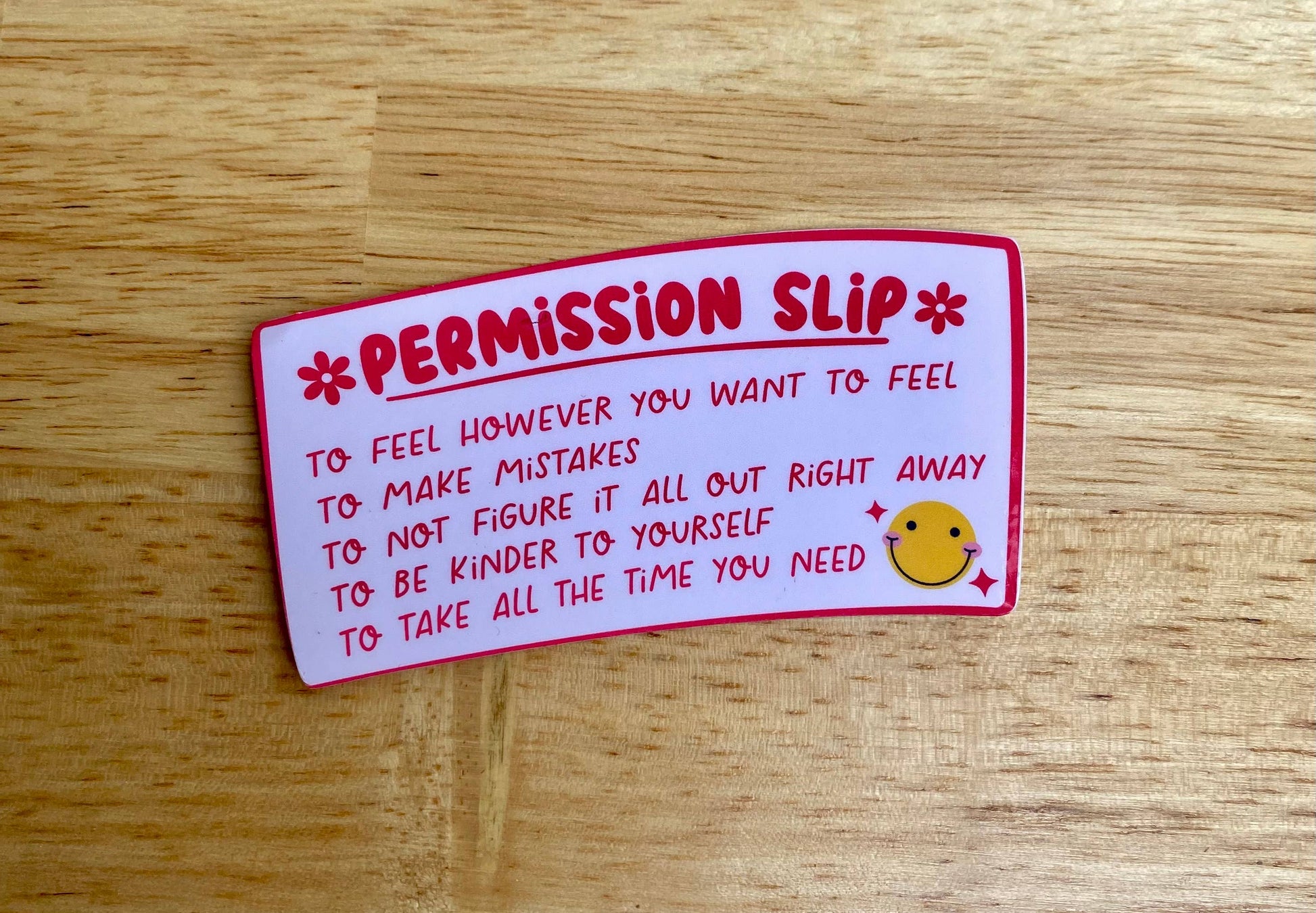 Mental Health Sticker - "Permission To Feel How You Feel"