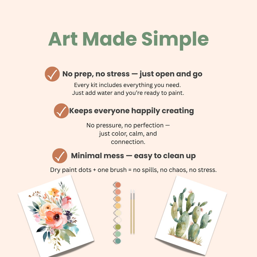 All-In-One Beginner Watercolor Paint Set - Jar of Flowers