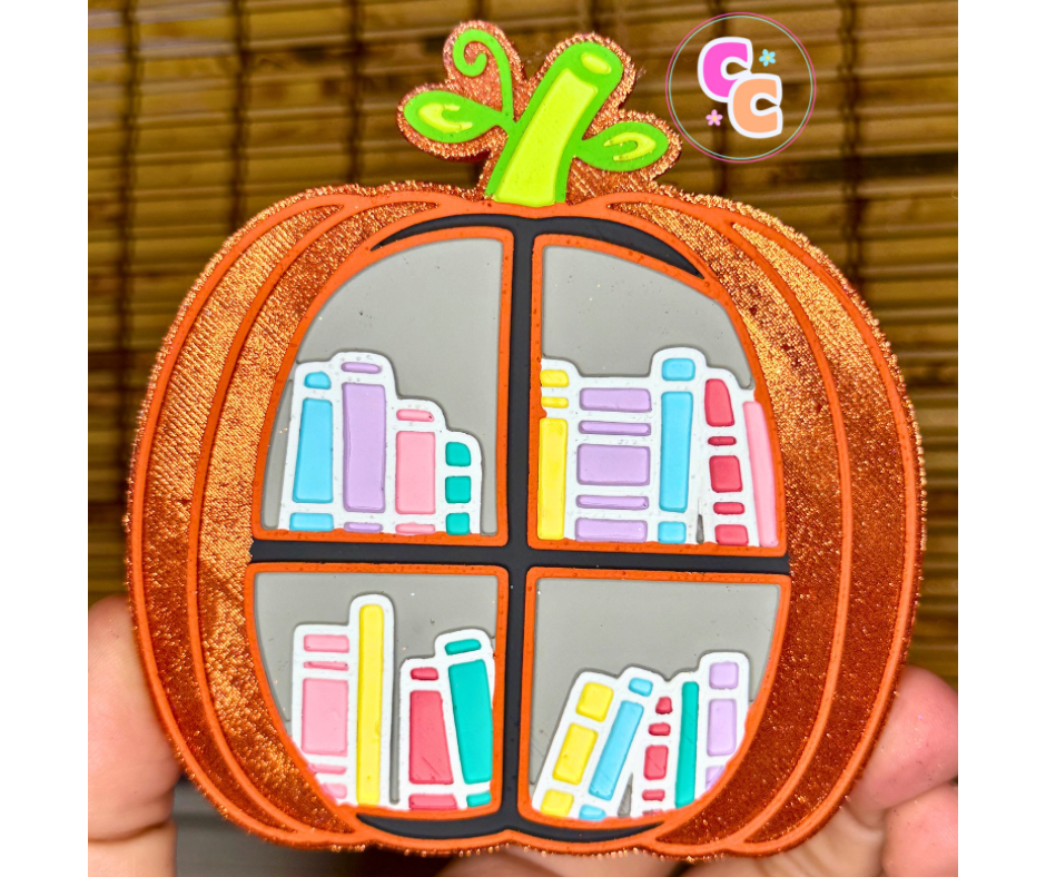 Books In Pumpkin Freshie | Car Air Freshener | Fall | Autumn