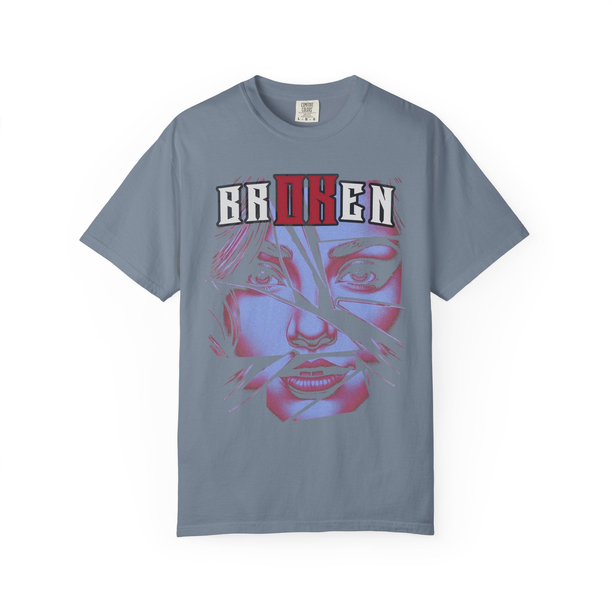 Broken V1 - Red & Wht - Unisex T-shirt - Cliff's Pick Of The Month