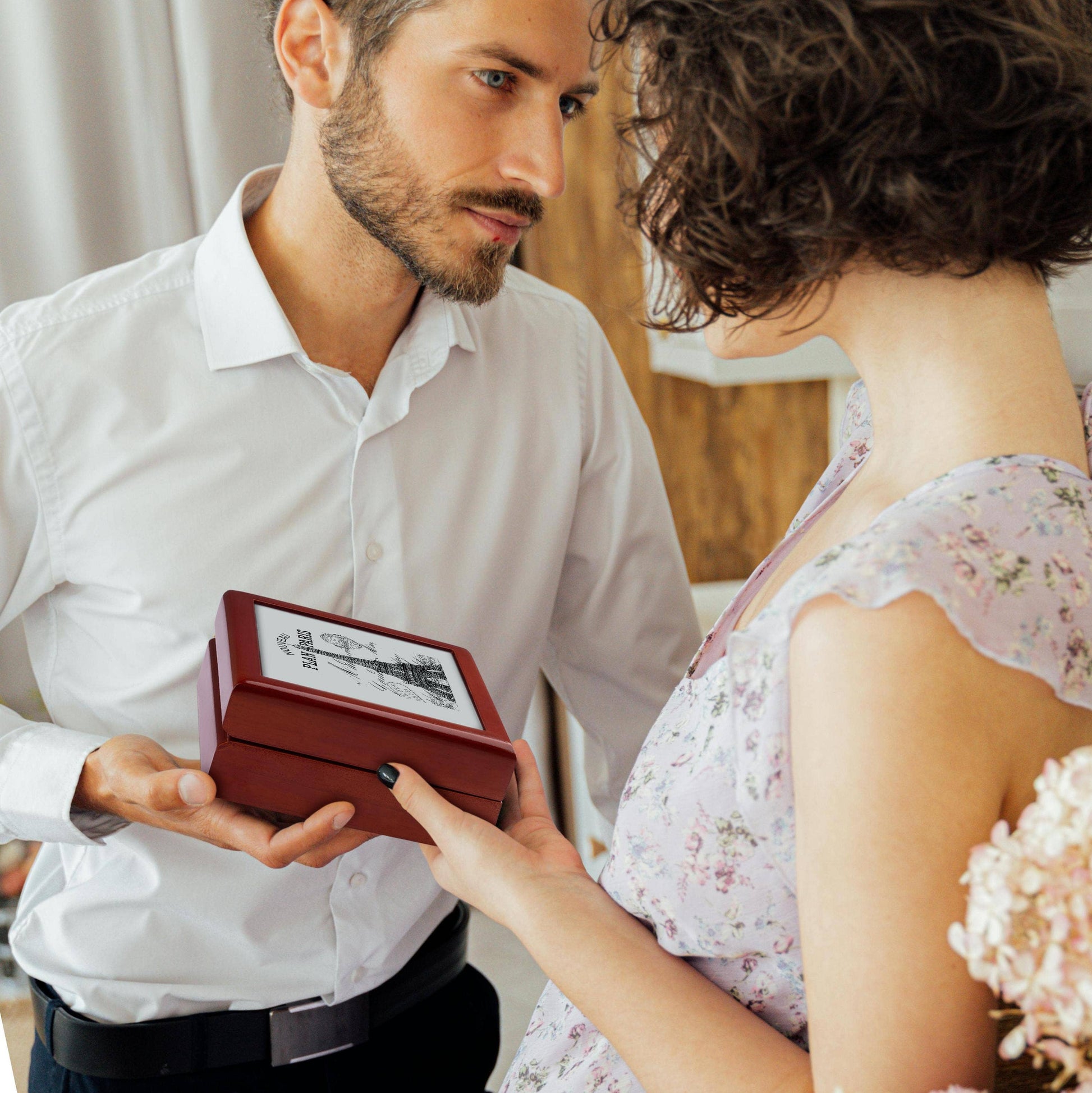 Paris vintage Eiffel tower, Jewelry Box