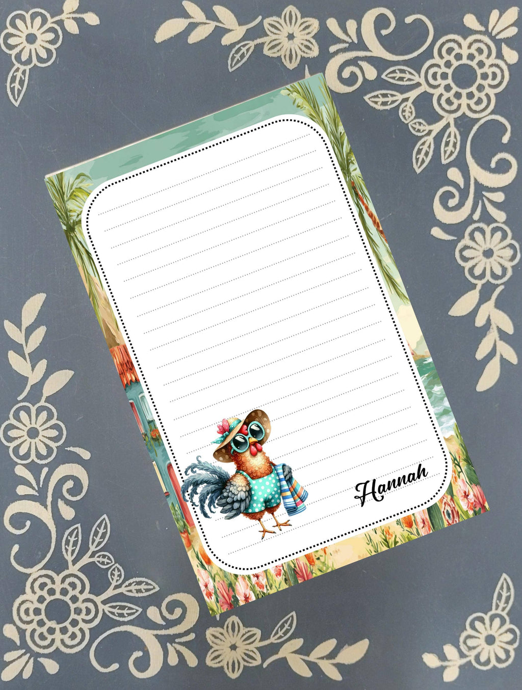 Notepad Chicken at the Beach, Stationery