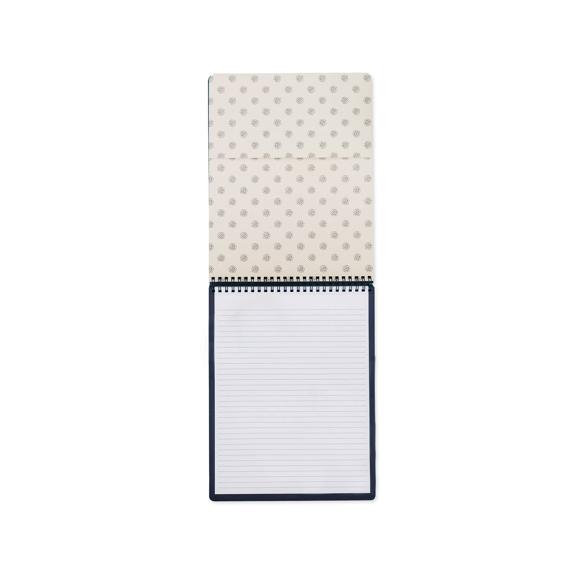 Large Top Spiral Notebook, Leopard Daisy