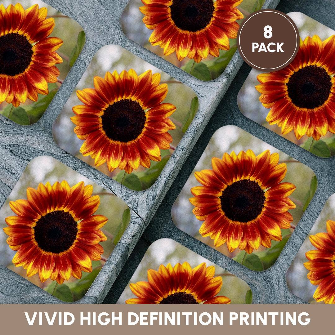Sunflower in full bloom, Soft Coaster