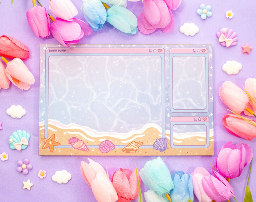 Beach Brain Dump Planner Pad