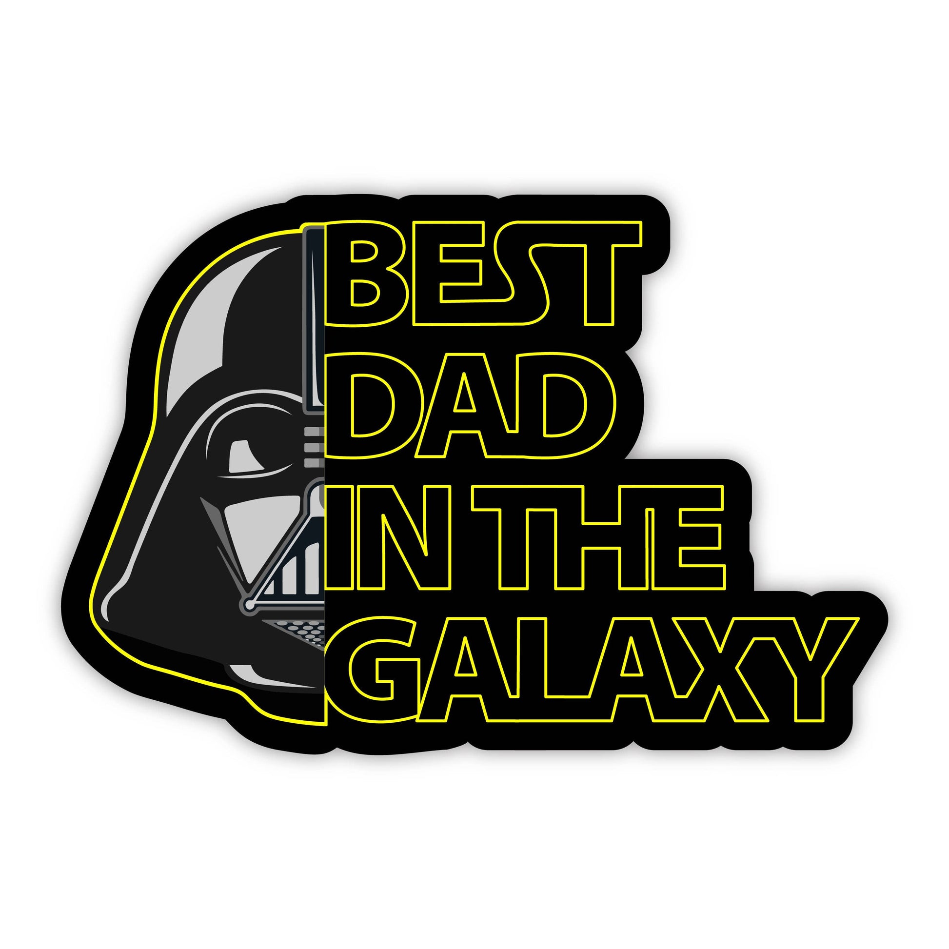 Best Dad In The Galaxy Sticker, Fathers Day Vinyl Sticker
