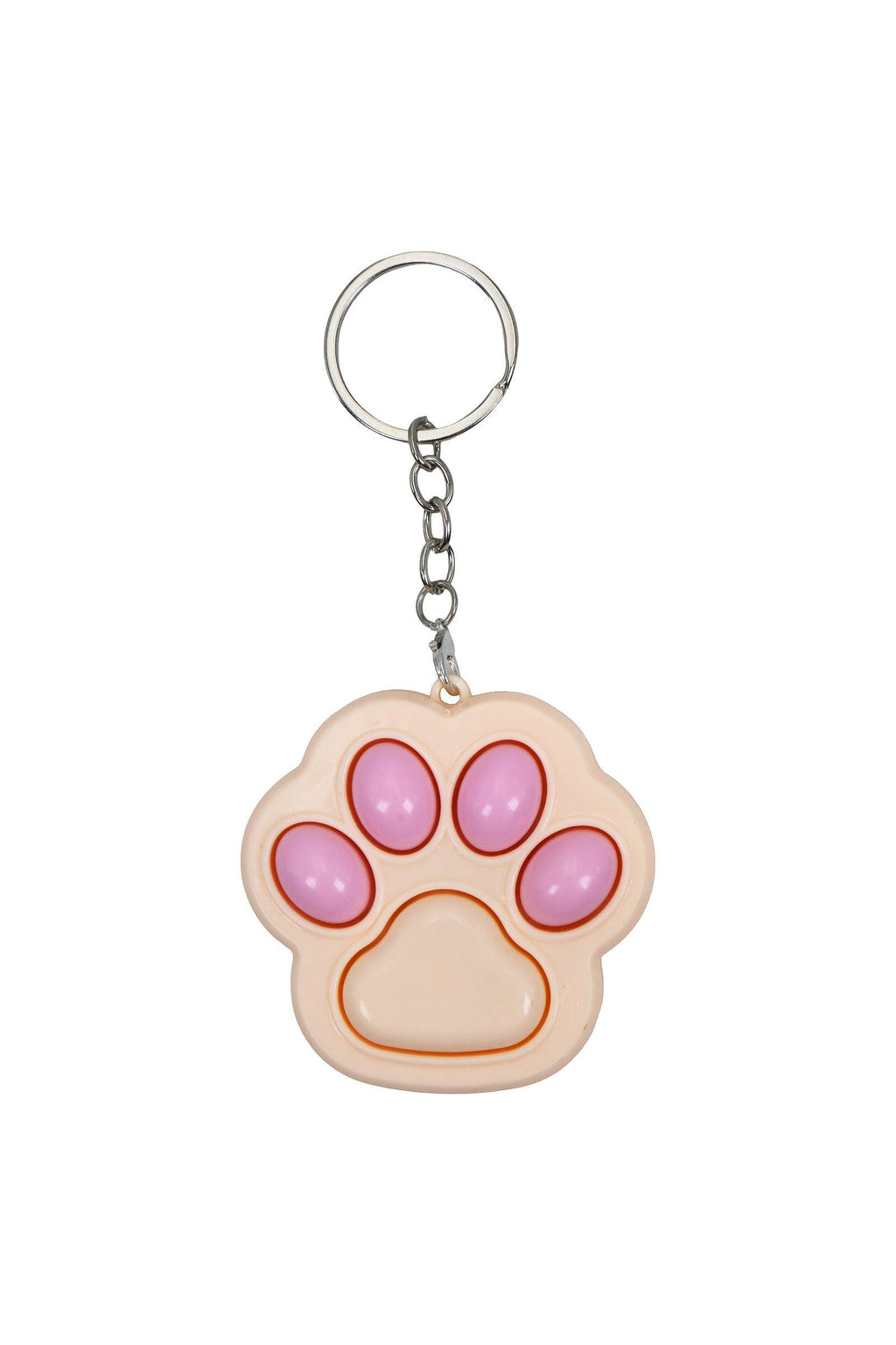 Pastel Animal Paw Clicky Fidget Toy Keychain