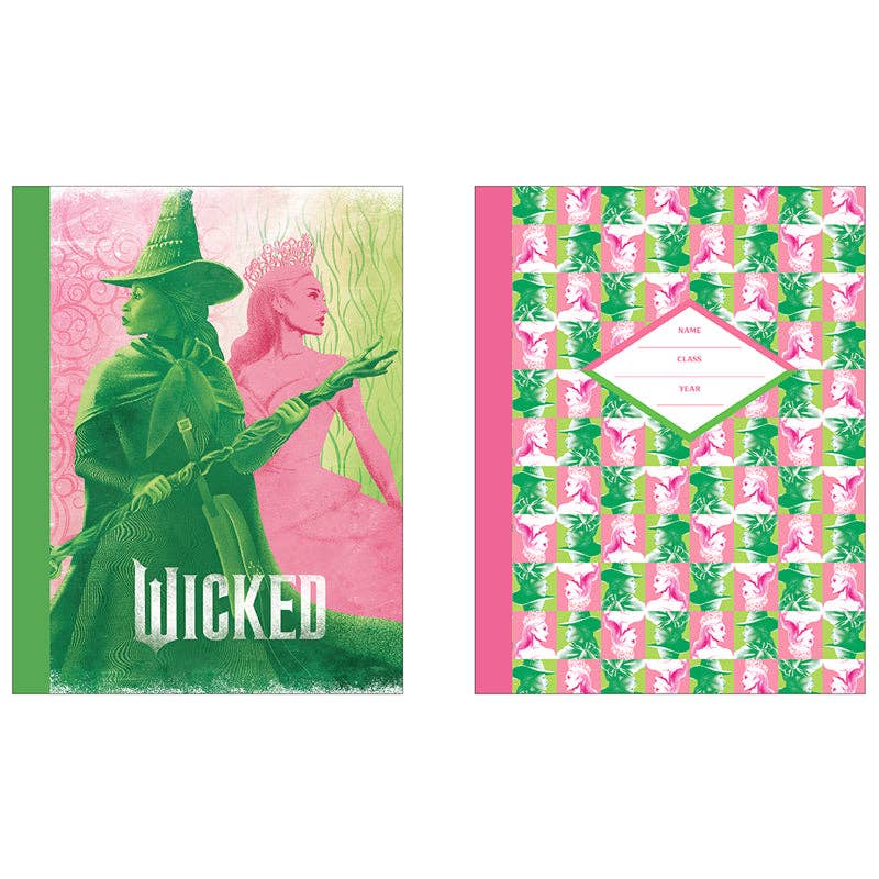 Wicked Pink & Green Composition Notebook Set (Set of 2)