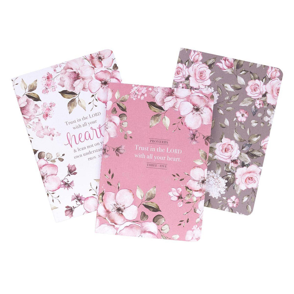 Notebook Set 3pc MD Pink, White Prov. 3:5, Gray