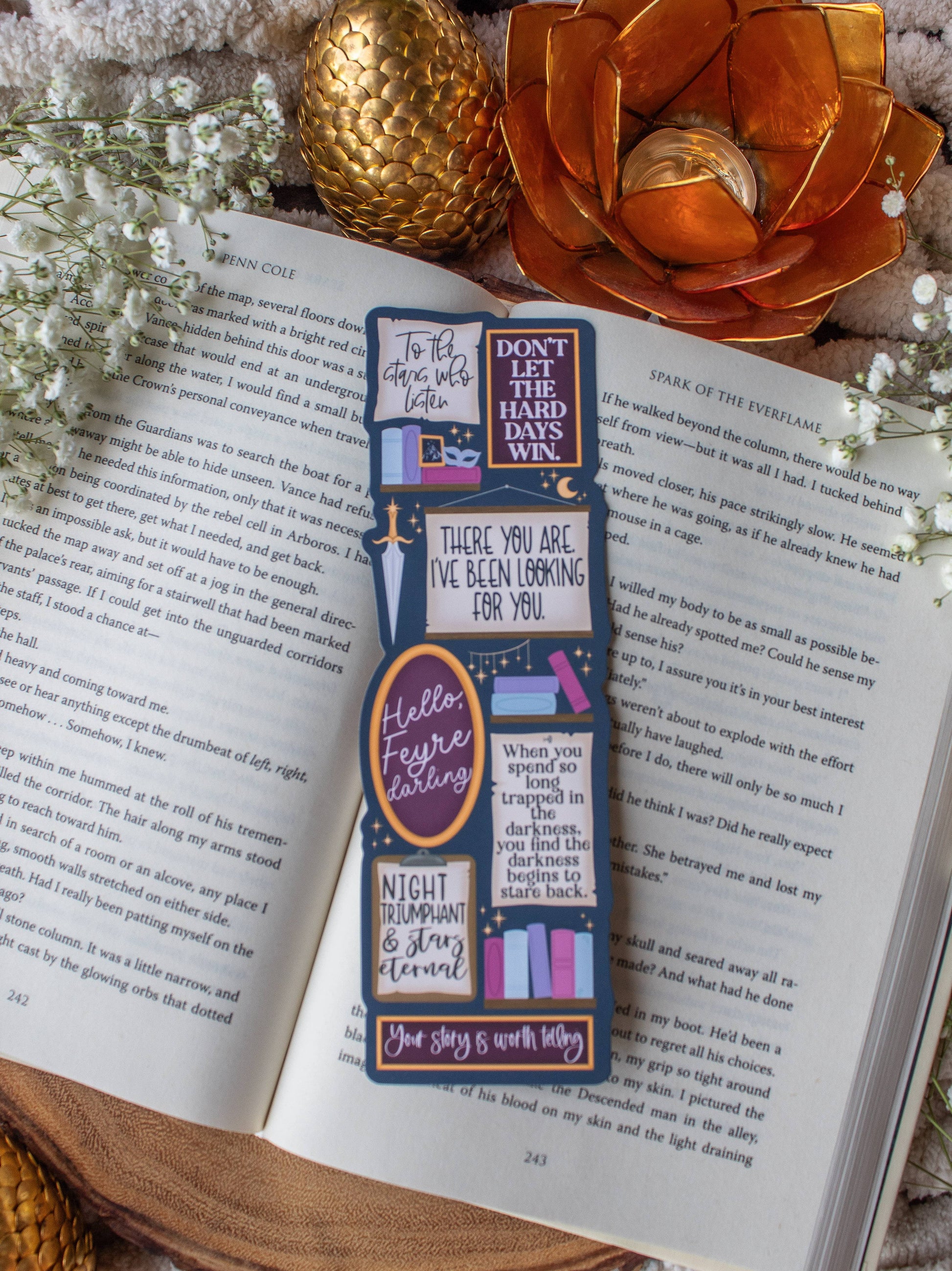 ACOTAR Quote Wall Die-Cut Bookmark