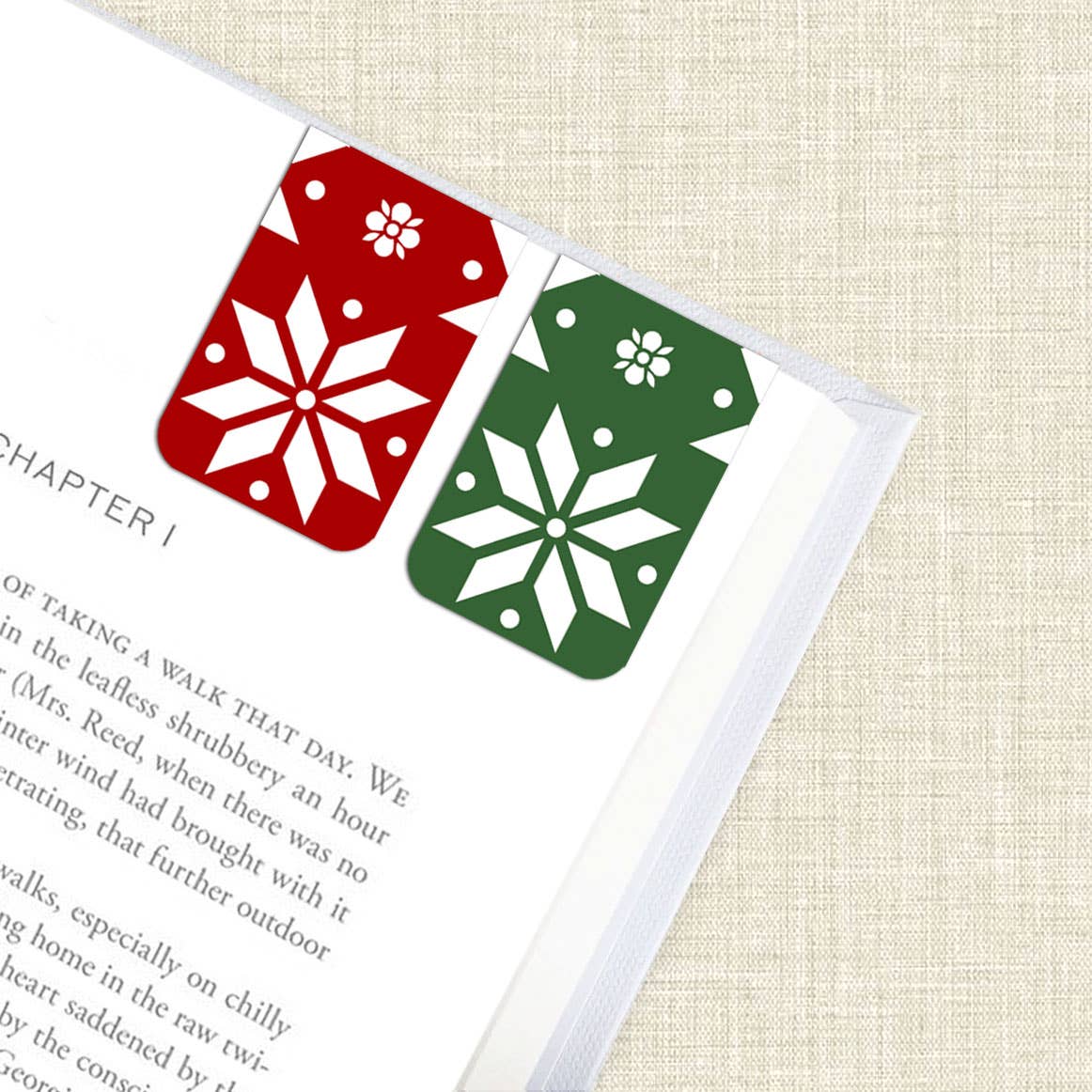 2-Pk Christmas Star Magnetic Bookmarks (Packaged)
