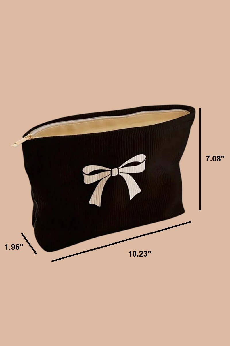 ,, SI-27948 Bowknot Pattern Makeup Cosmetic Clutch Bag