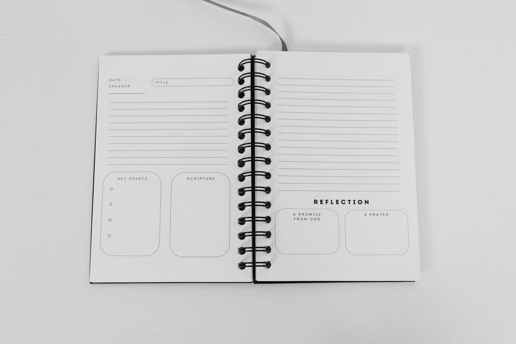 Church Notes Journal - Spiral Charcoal