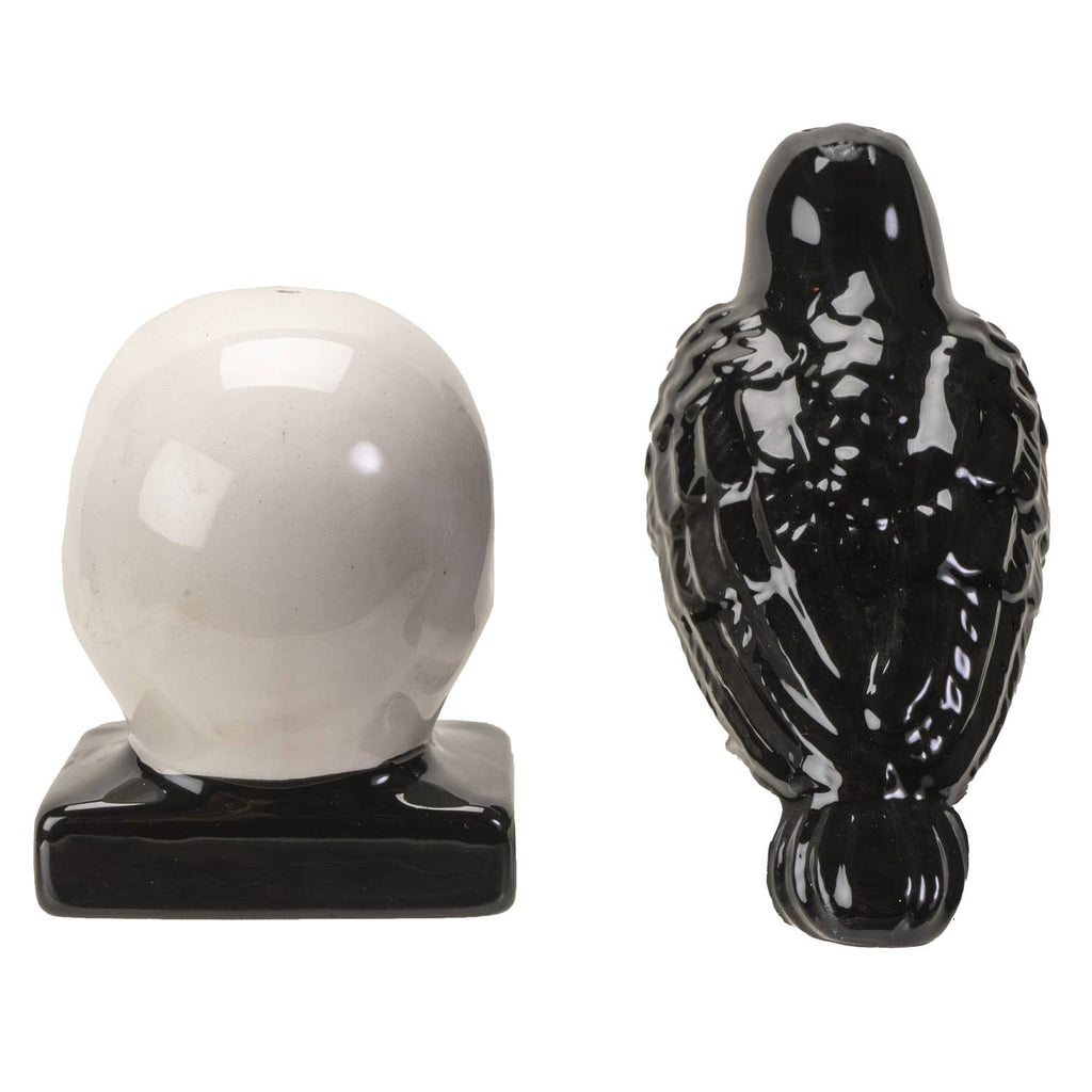 Quoth the Raven Edgar Allen Poe Salt and Pepper Shaker Set