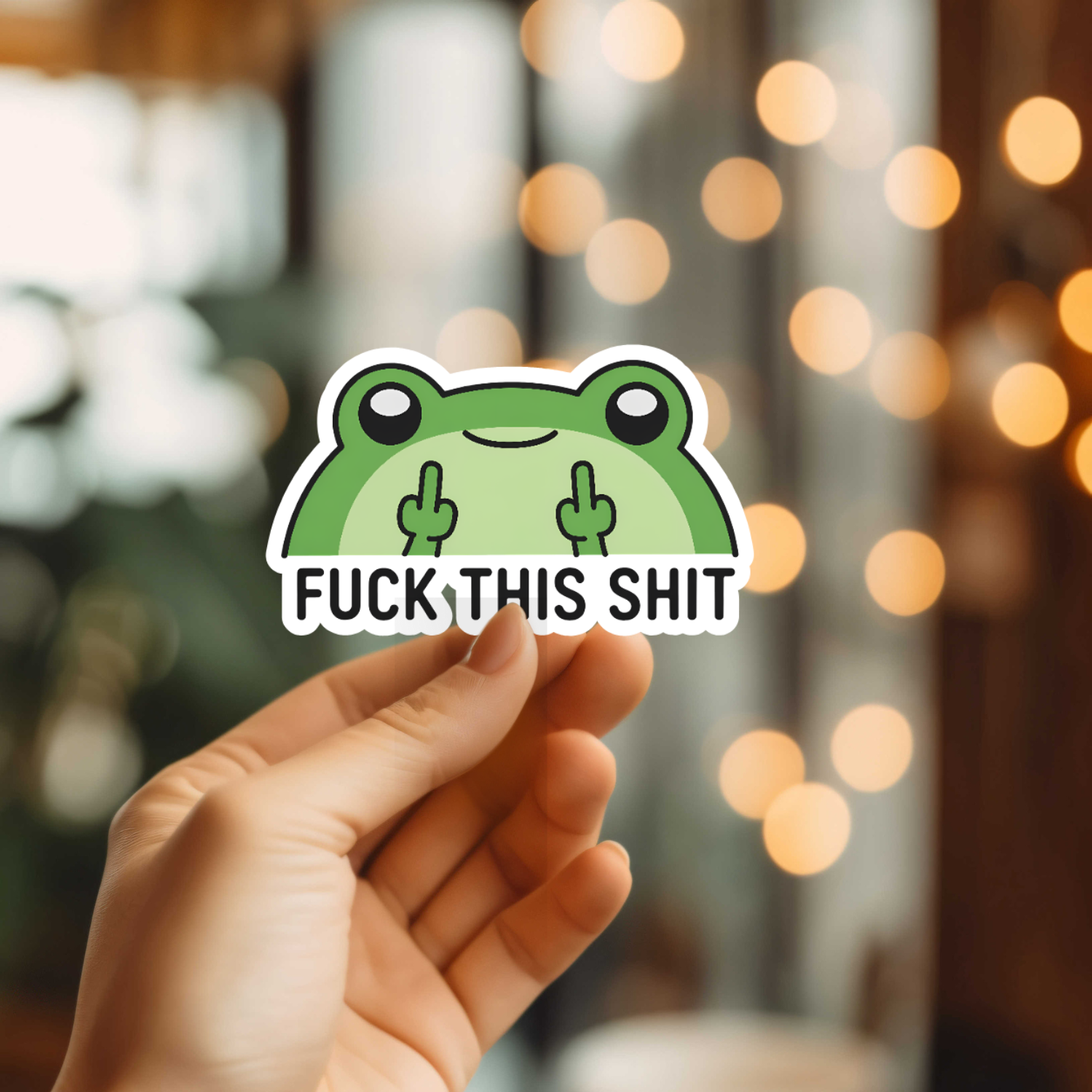 Funny F This Frog Vinyl Sticker