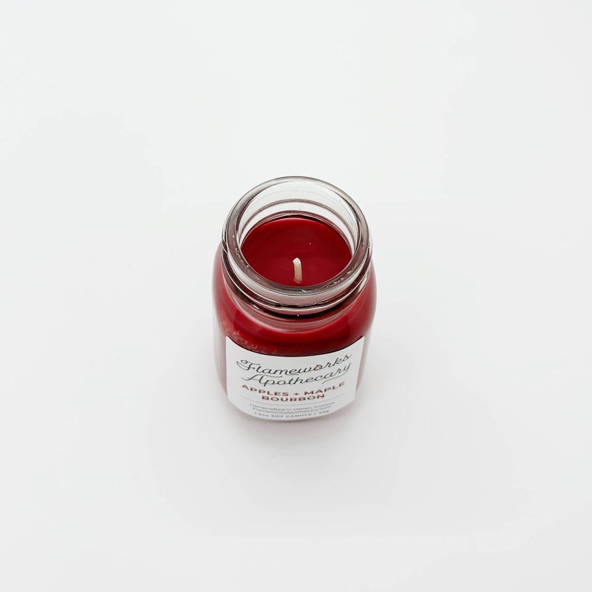 Apples + Maple Bourbon 1.5 oz Mini Mason Jar Soy Candle