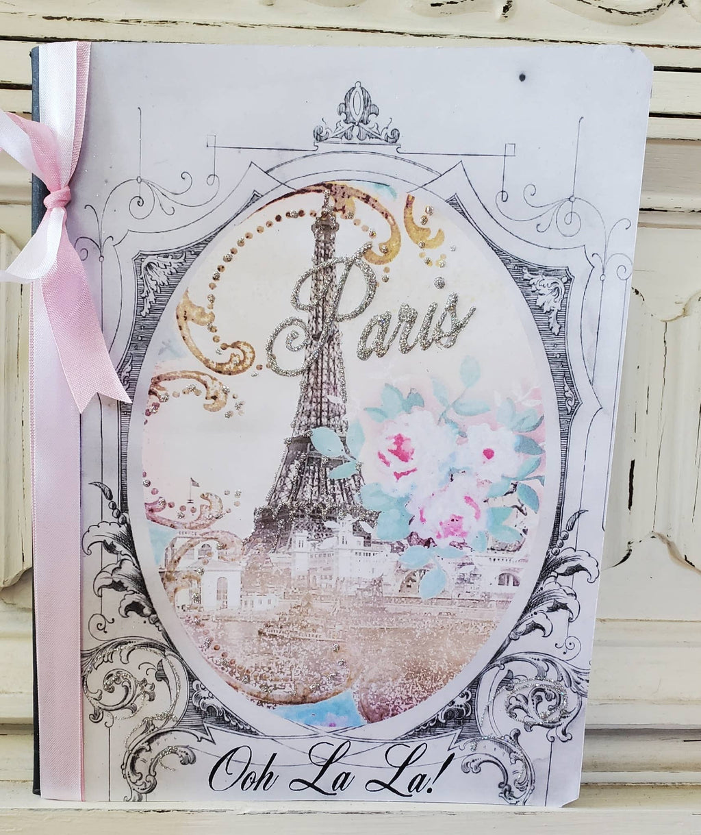 Eiffel Tower Paris n Roses Journal Notebook