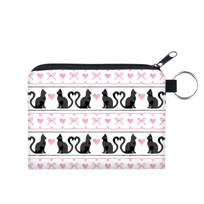 Mini Pouch - Cat Heart Bow