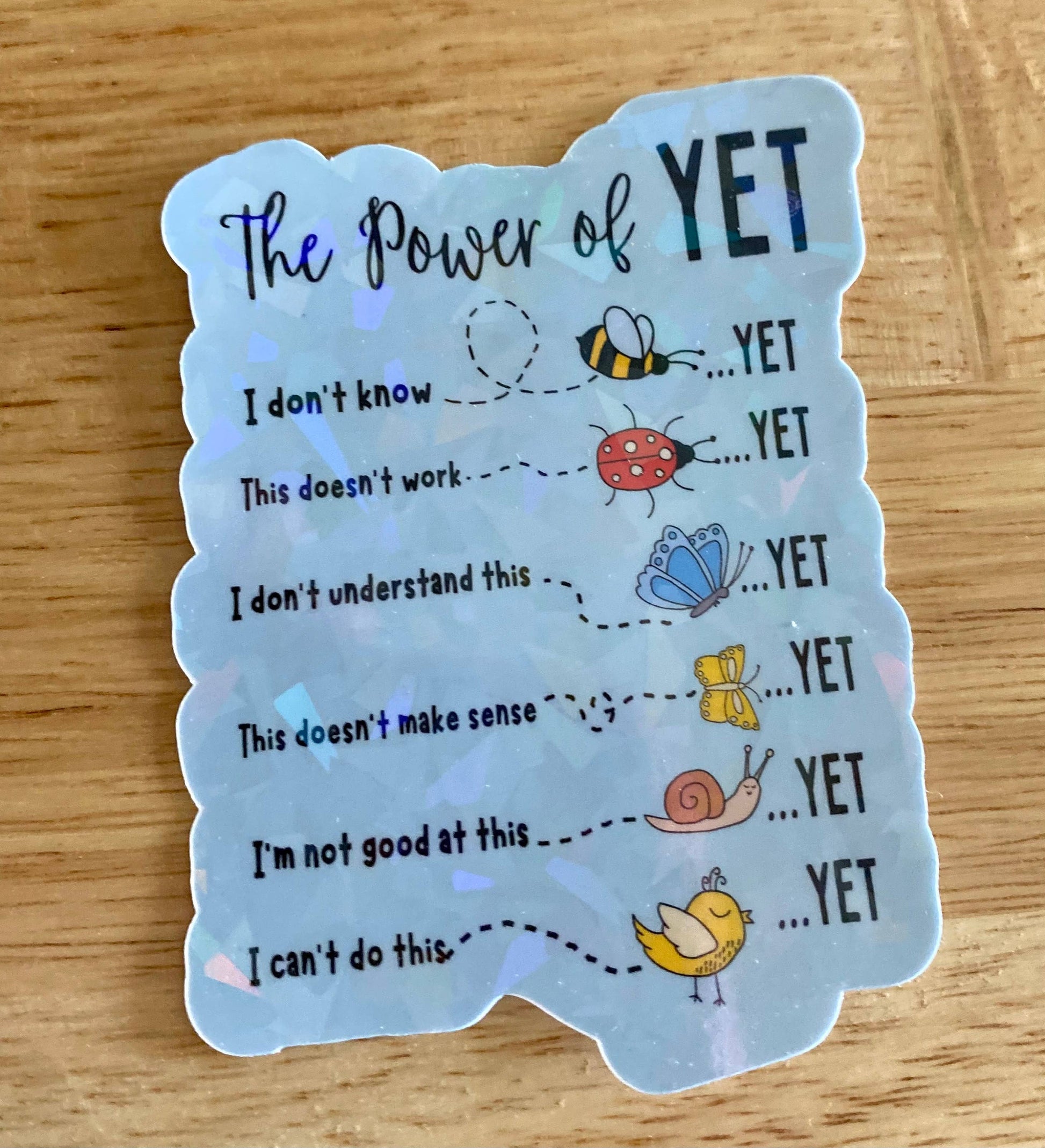 Mental Health Sticker "The Power Of Yet"