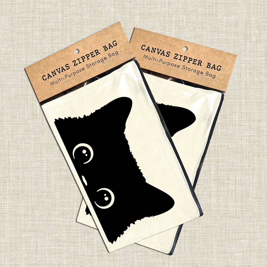 Peeking Cat Multi-Use Canvas Storage Bag