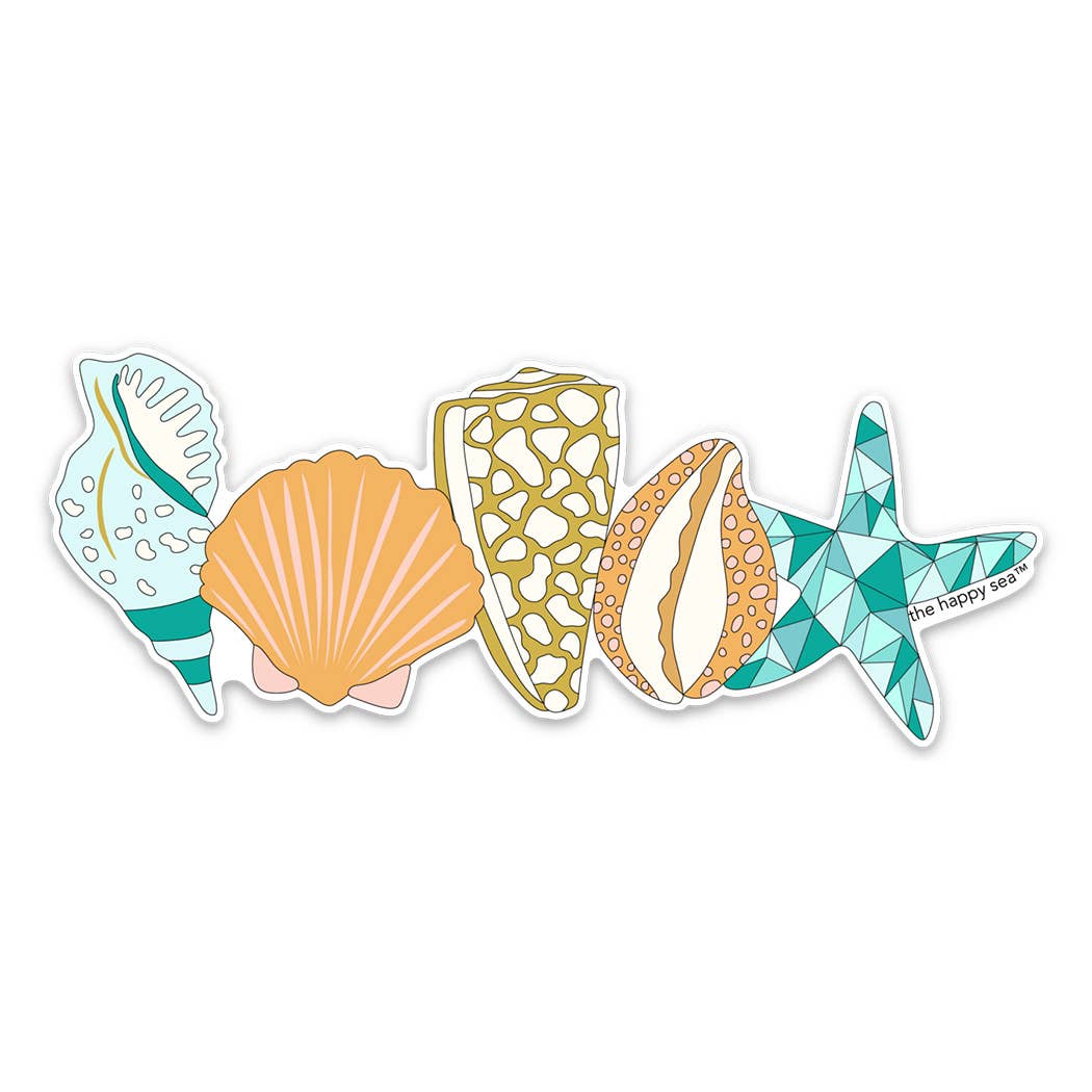4.5" Seashell Vinyl Sticker