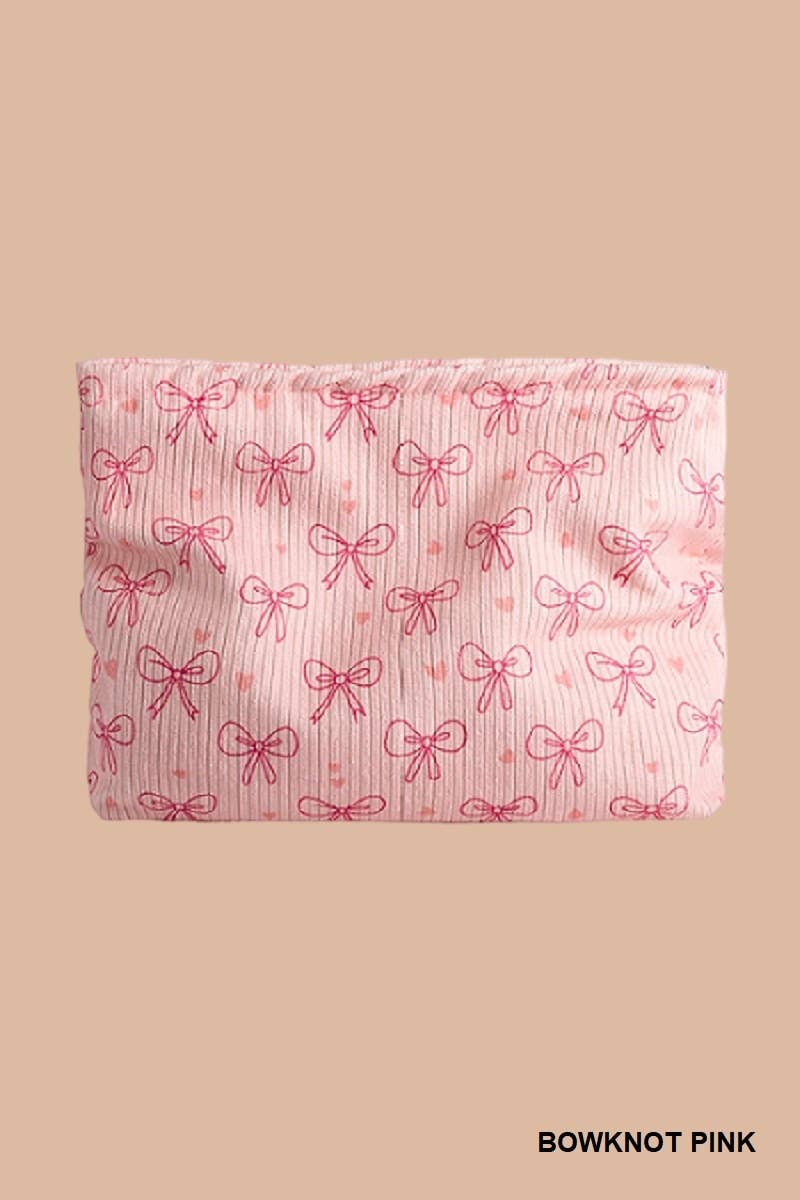,, SI-27948 Bowknot Pattern Makeup Cosmetic Clutch Bag