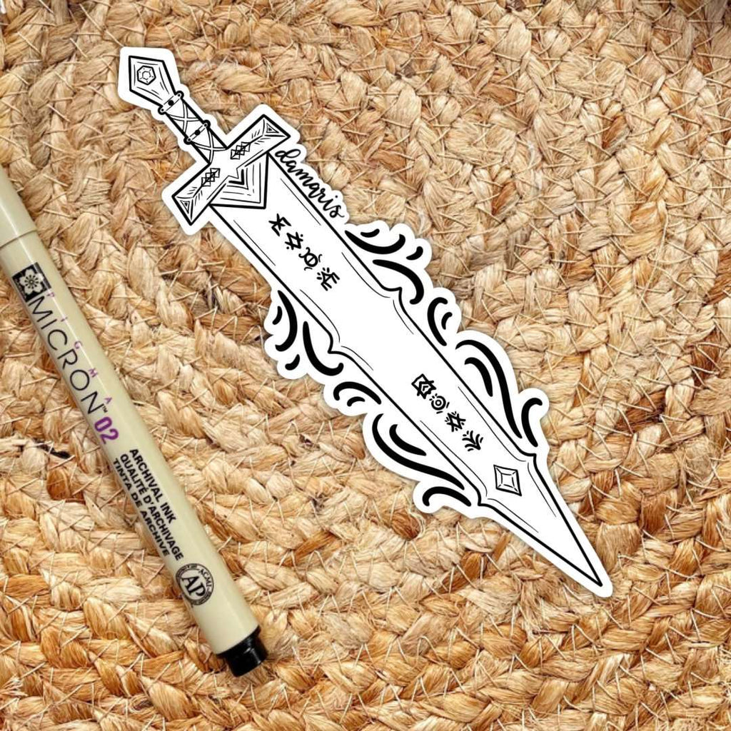 Throne of Glass Swords Sticker Set