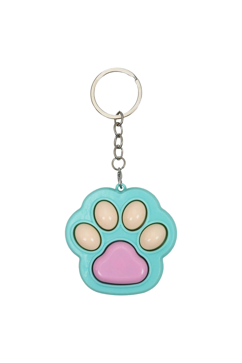 Pastel Animal Paw Clicky Fidget Toy Keychain