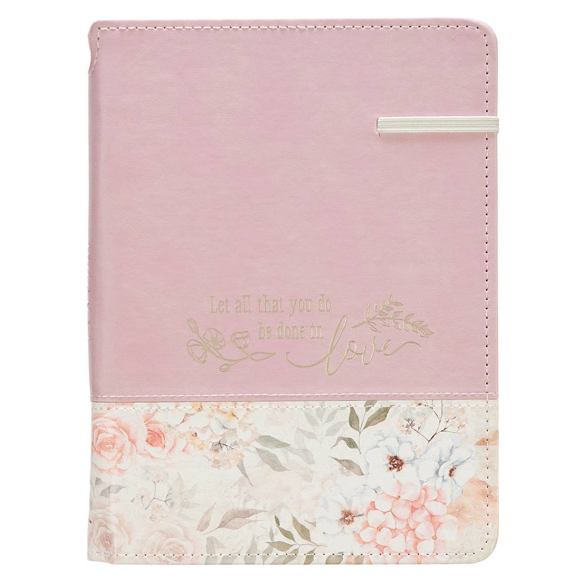 Journal Classic w/Elastic & Pen Holder Love 1 Cor. 16:14