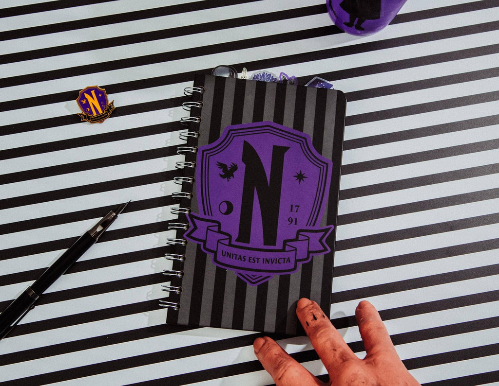 Wednesday 8 x 5 Inch 5-Tab Spiral Notebook