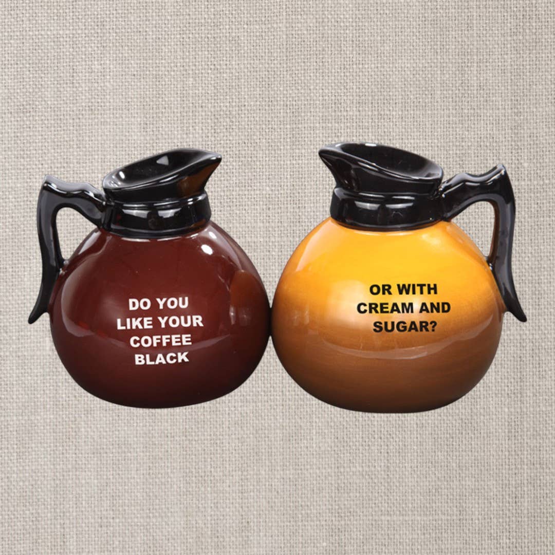 Coffee Pots Ceramic Salt and Pepper Shaker Set