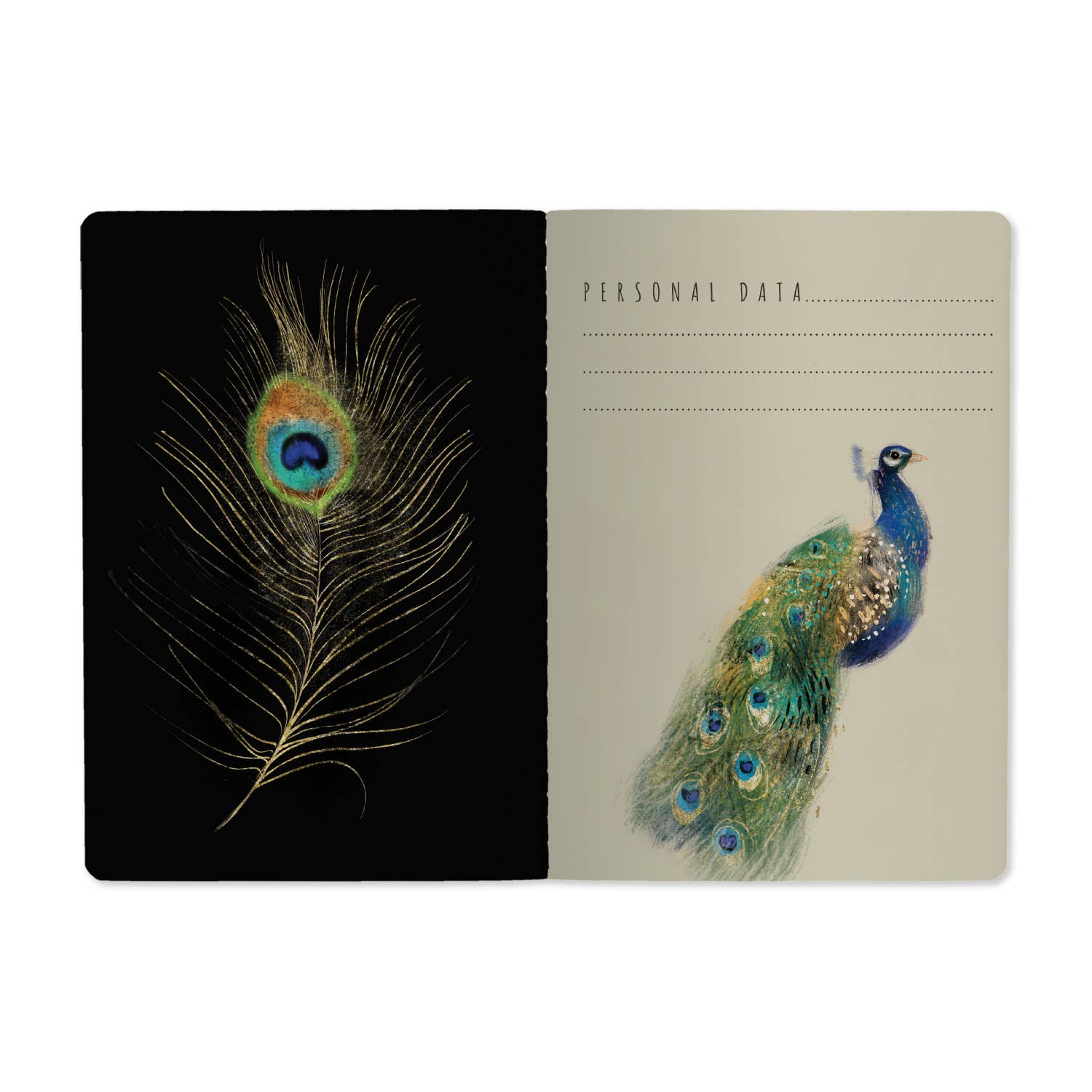 A5 Notebook -  Magic Peacocks