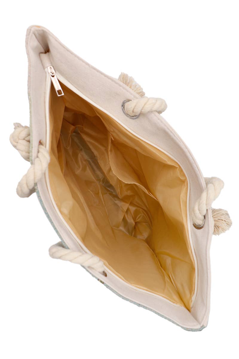 Lucky Elephant Tapestry Canvas Tote Bag