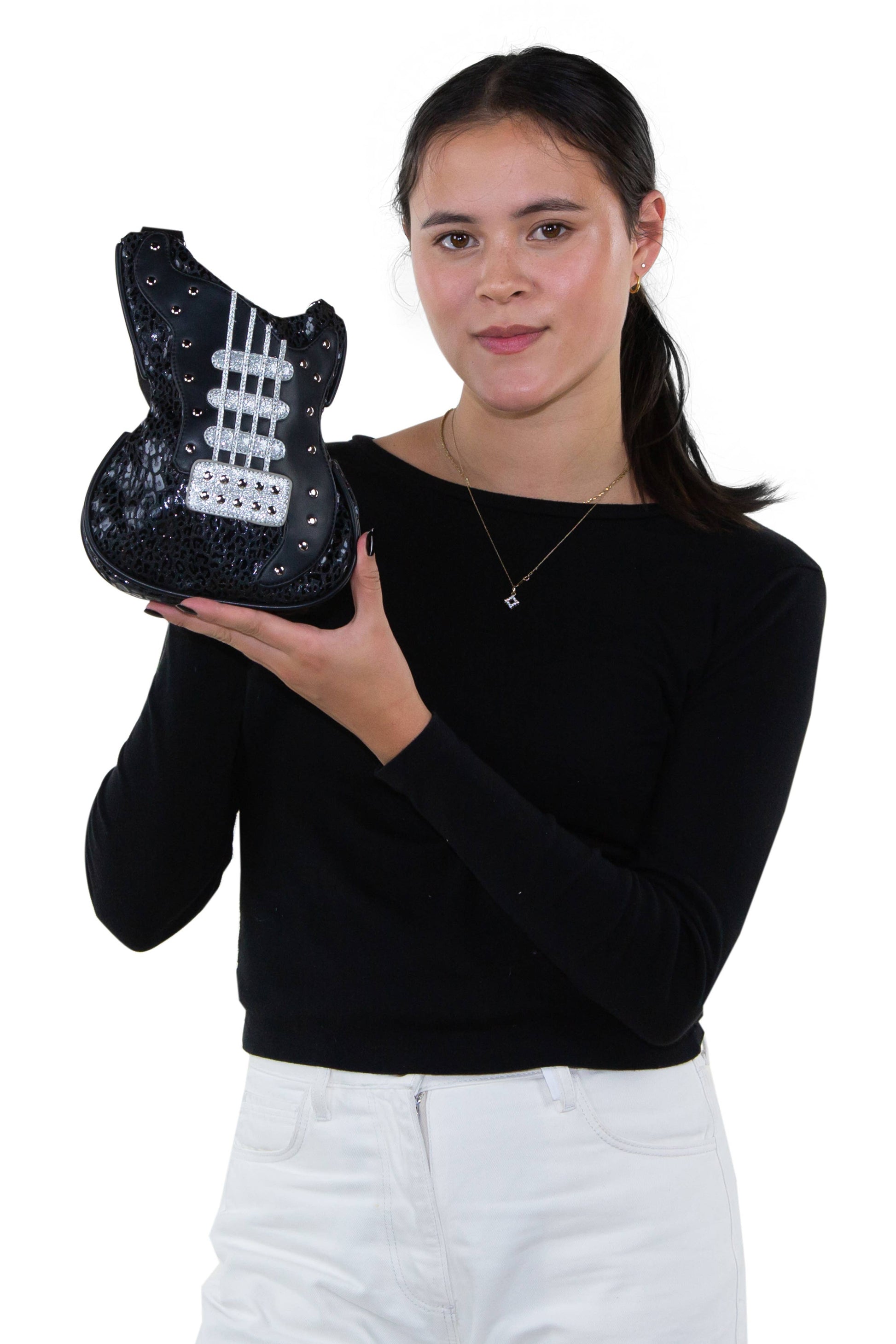 Guitar Crossbody Bag in Vinyl