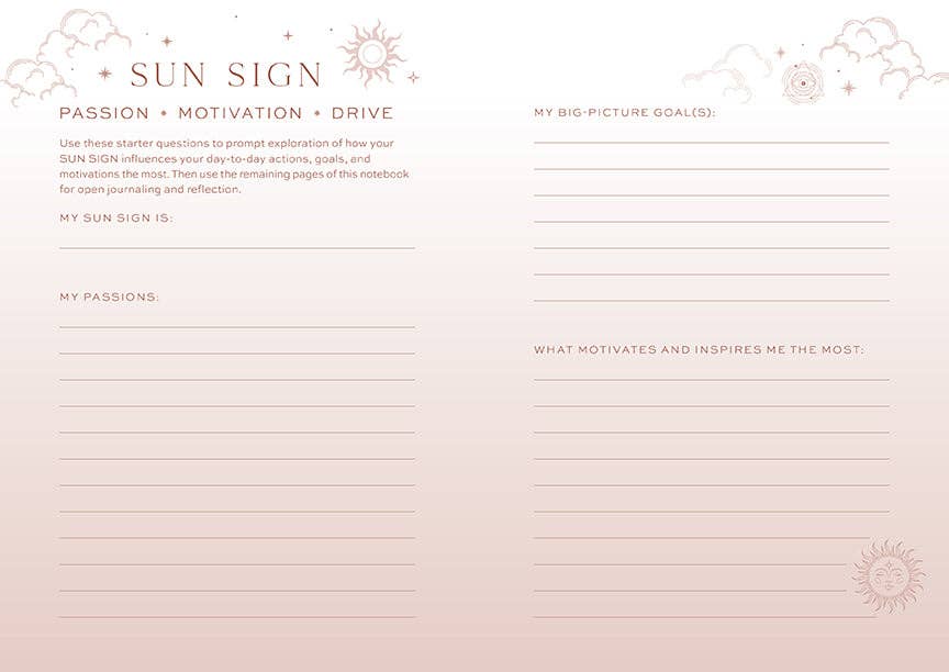 Sun Moon Rising Astrology Notebook Set