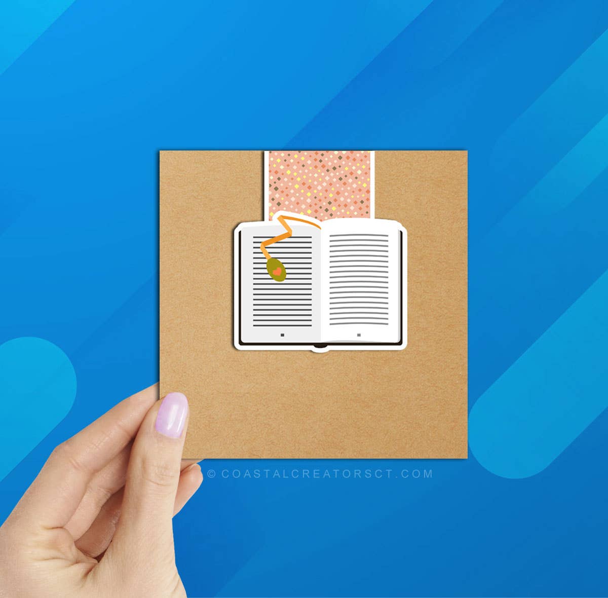 Black Cat Green Eyes Reversible Magnetic Bookmark (Packaged)