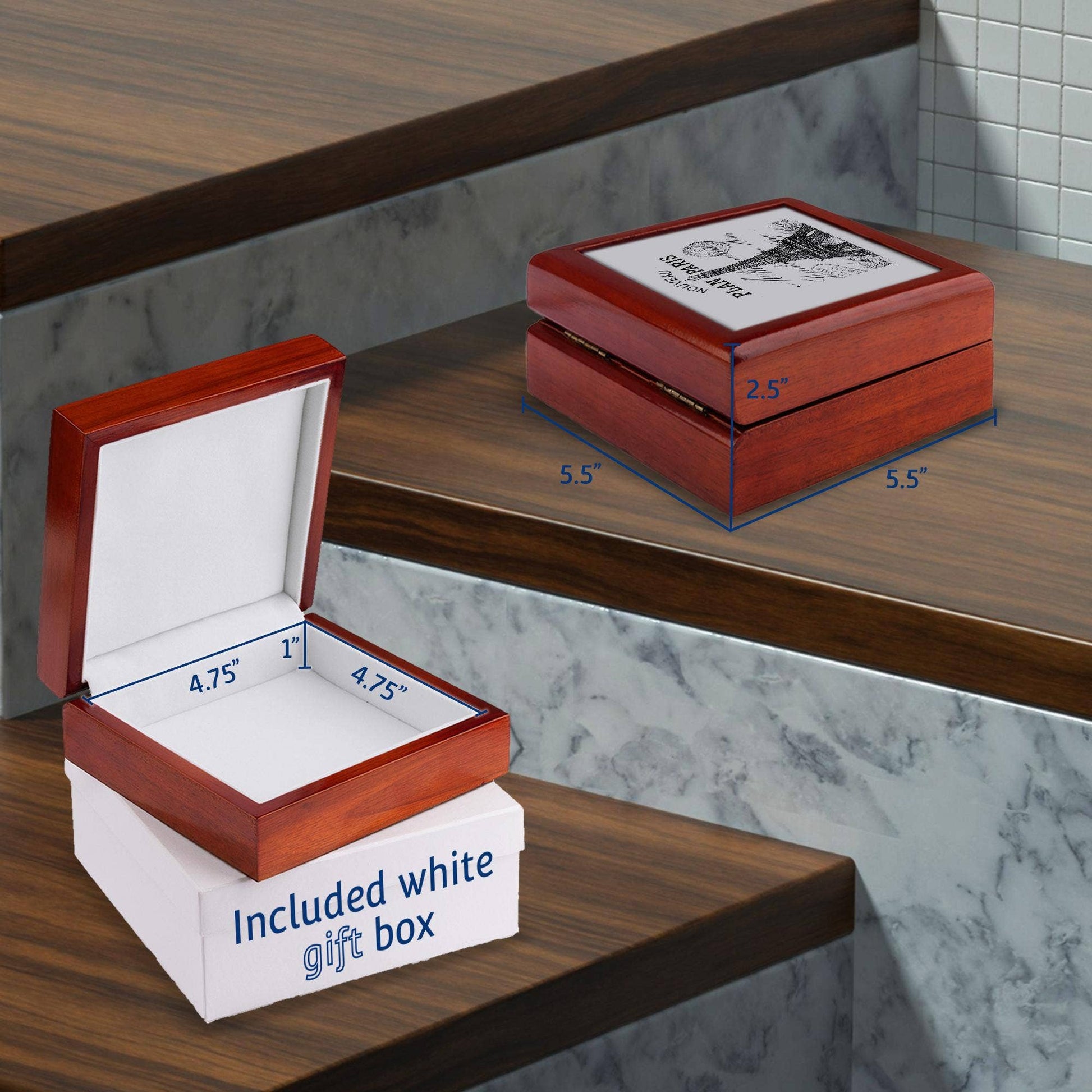 Paris vintage Eiffel tower, Jewelry Box