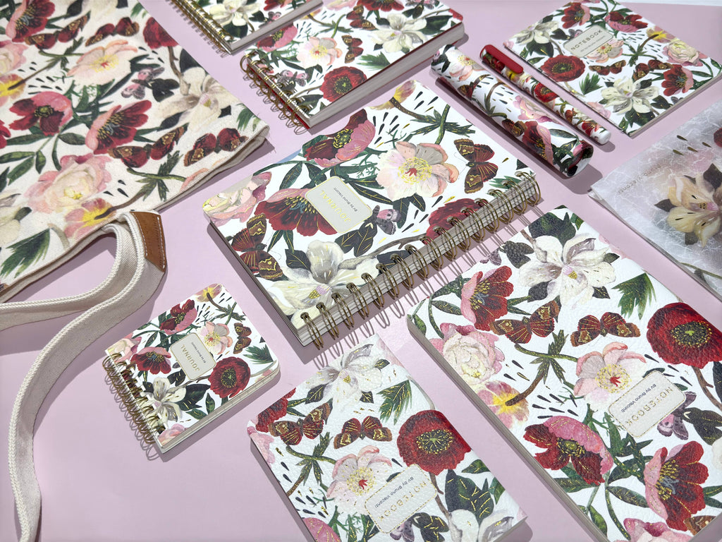 A6 Passport Notebook - Peonies