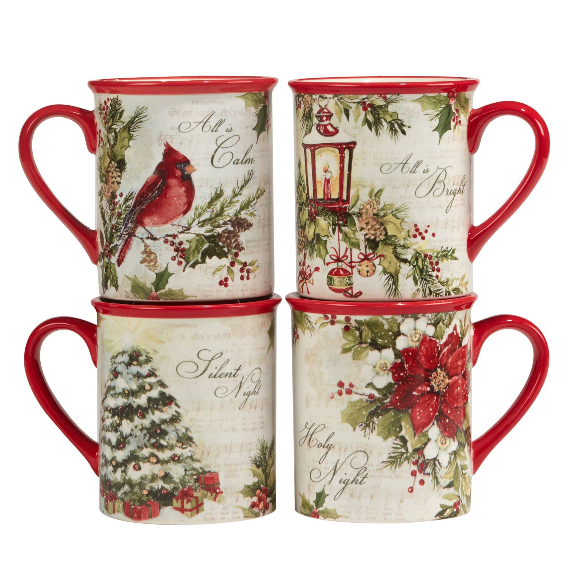 Silent Night Christmas Mug 16 oz. asst.