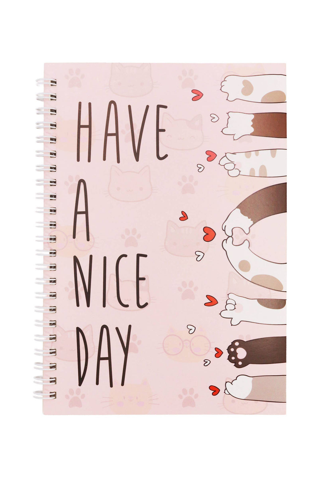 Cute Cat A5 Spiral Bound Notebook - 12 Pcs