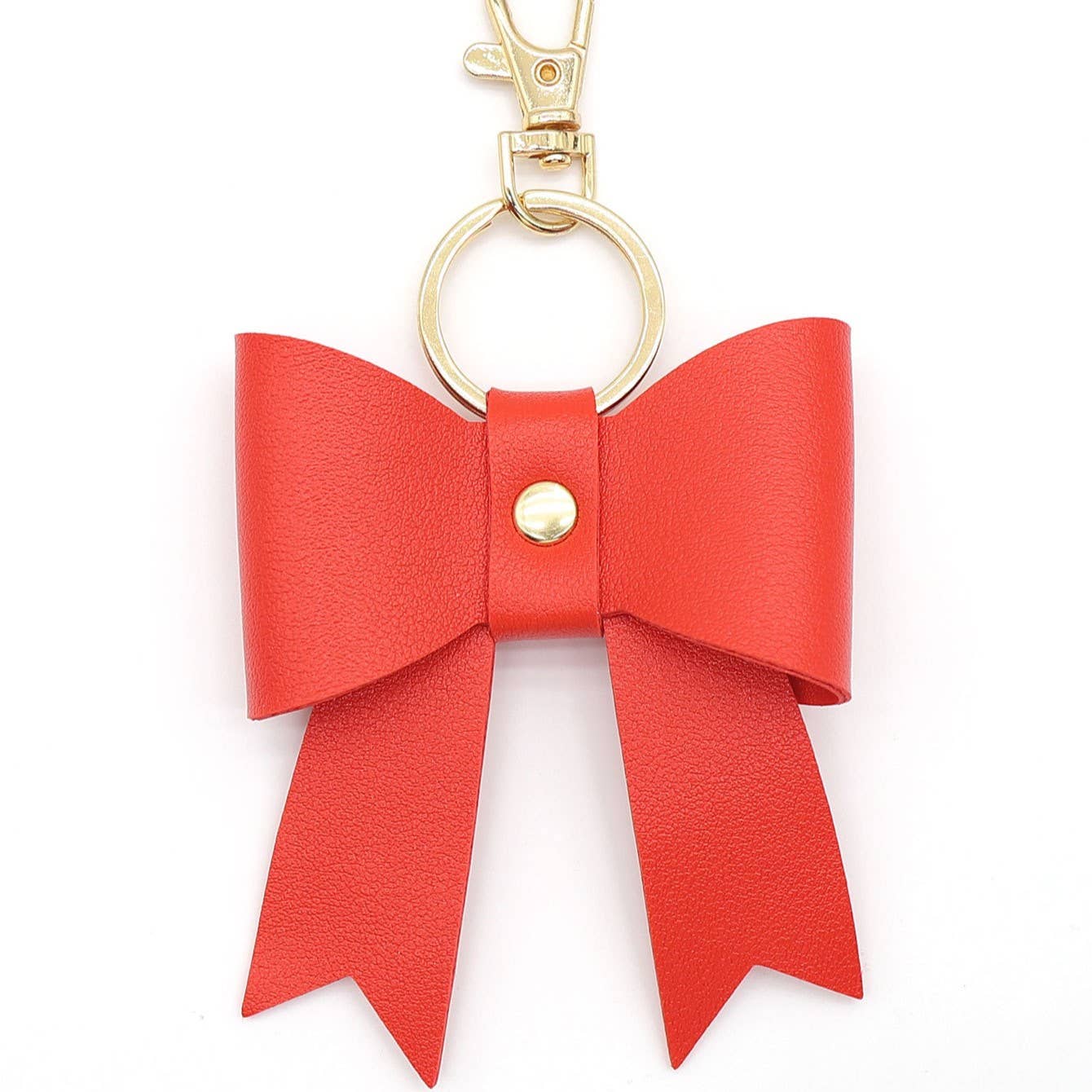 Leather Bow Keychain