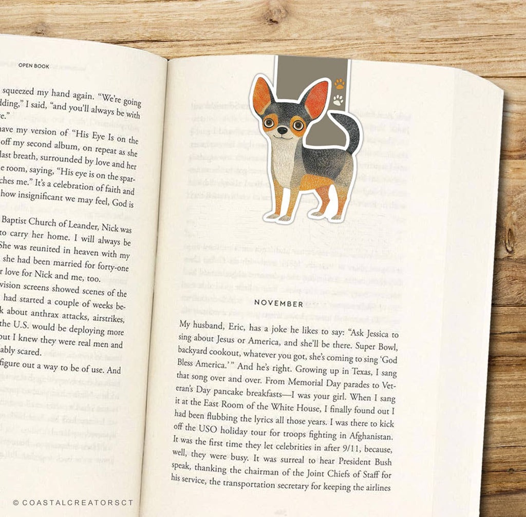Chihuahua Dog Reversible Magnetic Bookmark (Packaged)