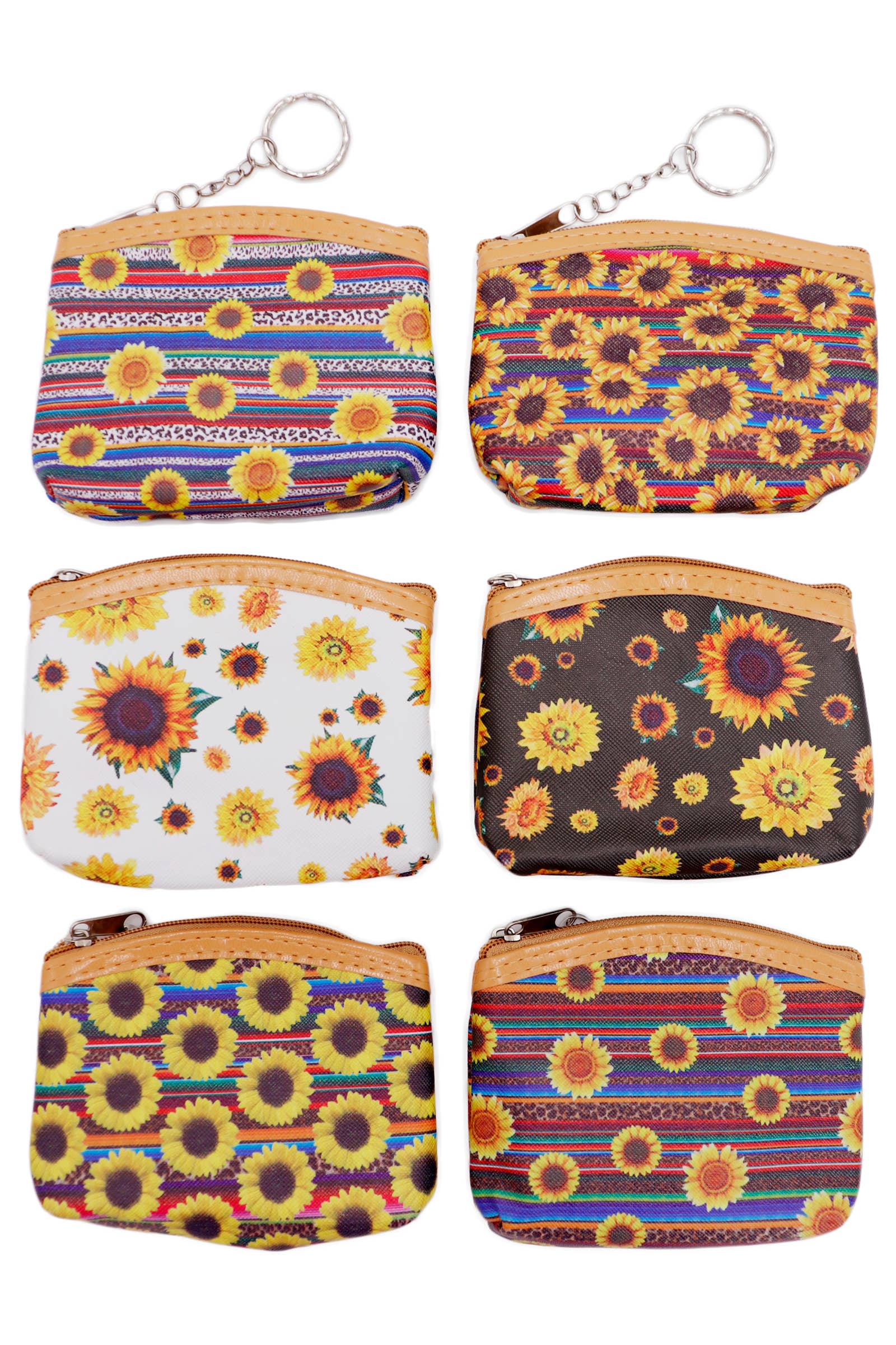 Sunflower Navajo Tribal Vegan Leather Coin Purse