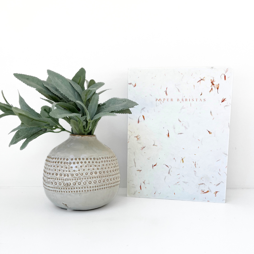 Journal Notebook Planner | Dot Grid Lined Petal Seed Paper