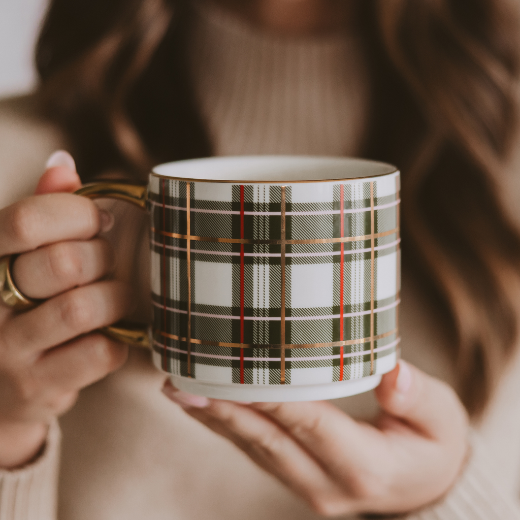 Green Plaid Coffee Mug - Christmas Decor & Gifts