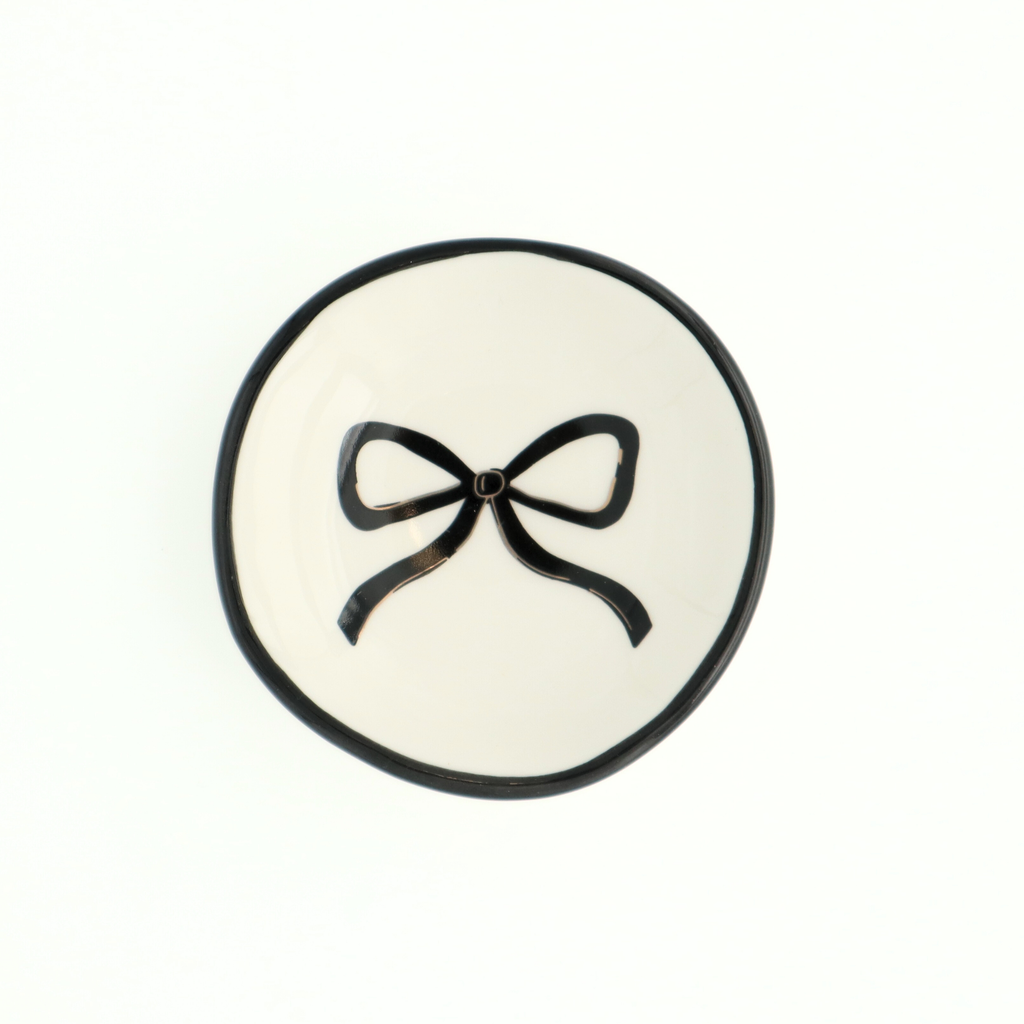 Ring Dish Black Bow