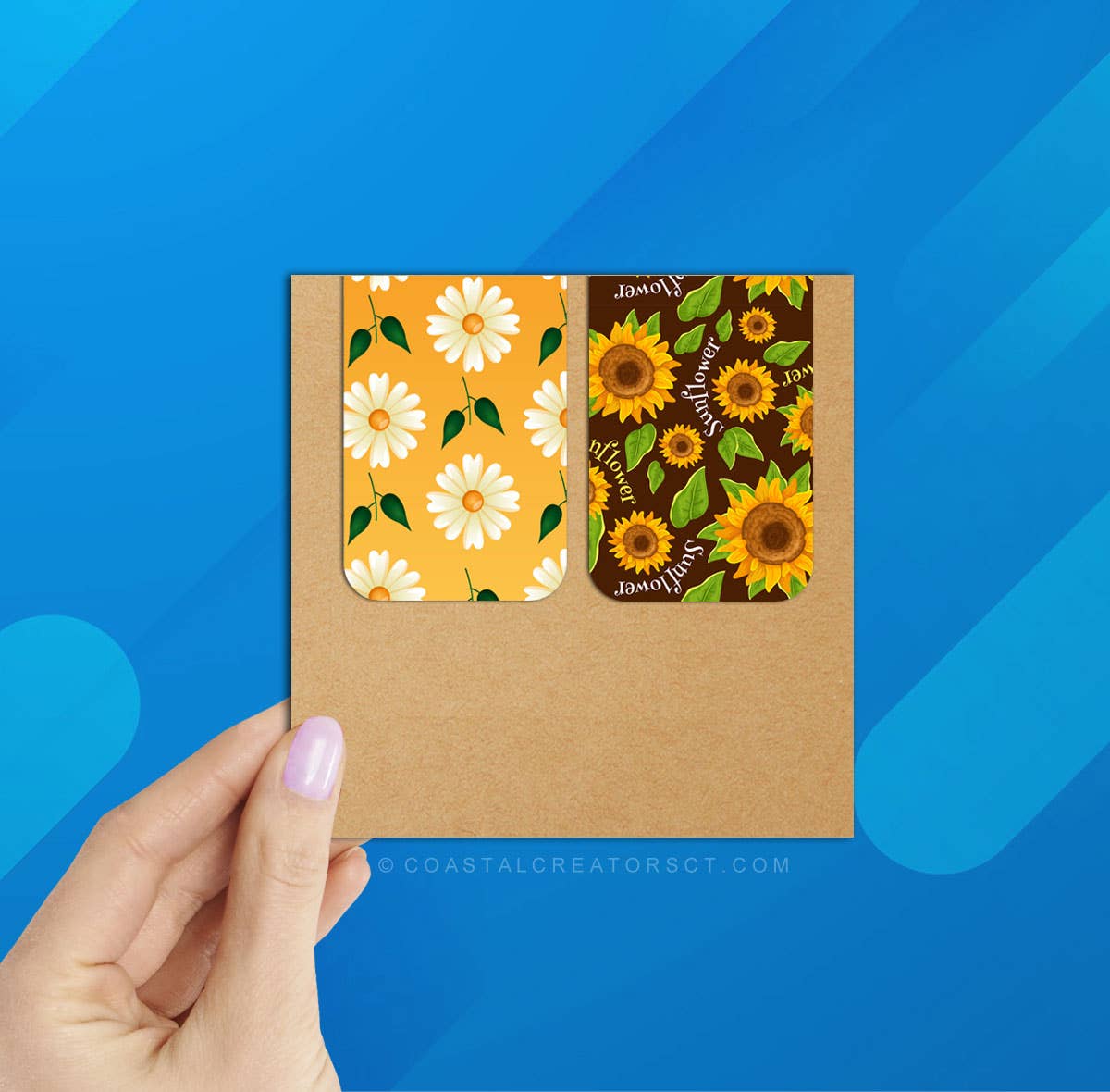 2-Pack Colorful Sunflowers Magnetic Bookmarks (Packaged)